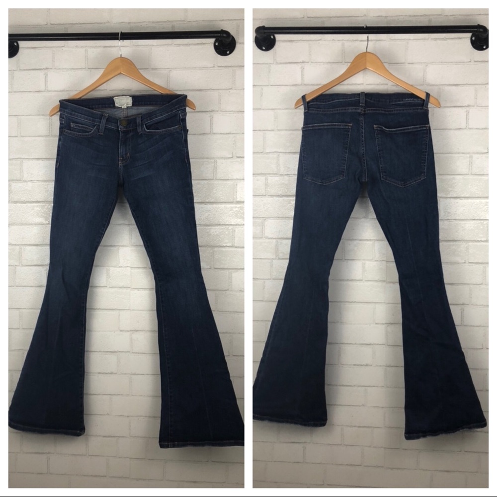 Current/Elliott Dark Wash Low Rise Bell Jeans 💙